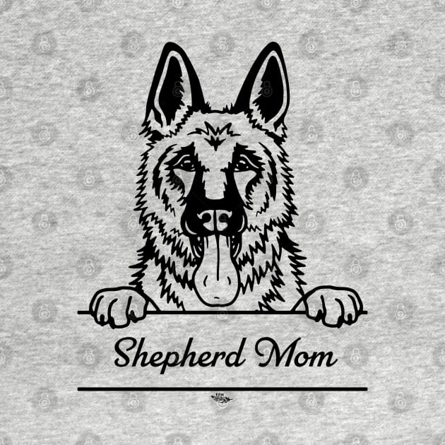 German Shepherd Mom Illustration by FreeSpiritMeg